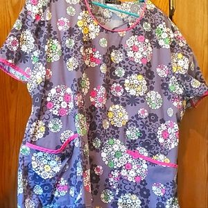Plus size scrub top